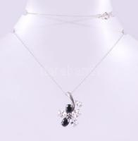 Ezüst (Ag) nyaklánc köves medállal, jelzett, bruttó 8,6g