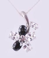 Ezüst (Ag) nyaklánc köves medállal, jelzett, bruttó 8,6g