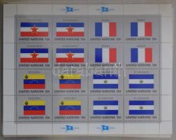 ENSZ New York Zászlók 48 db klf kisív, gyűrűs mappában