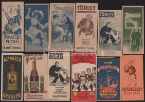 19 db vegyes számolócédula, mind klf, Törley, kávést, stb, nagyrészt kisebb sérülésekkel