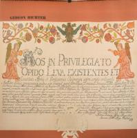 1972 Richter Gedeon falinaptár orvostörténeti érdekességekkel, facsimile oklevelekkel illusztrálva, ...