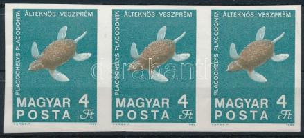 1969 Földtani Intézet 4Ft vágott hármascsík fekete színnyomat nélkül (120.000)