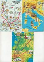 TÉRKÉP - 11 db MODERN motívum képeslap / MAP - 11 modern motive postcards