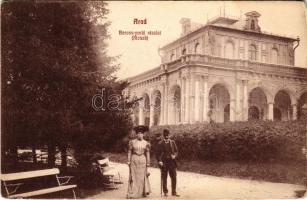 1912 Arad, Baross parki kioszk. Ifj. Klein Mór kiadása / park, kiosk (kopott sarkak / worn corners)