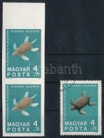 1969 Földtani intézet 4Ft vágott ívszéli pár, fekete színnyomat nélkül (80.000) + támpéldány