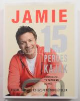 Jamie Oliver: Jamie 15 perces kaják. David Loftus fotóival. Bp., 2014, Park. Gazdag képanyaggal illusztrált. Kiadói kartonált papírkötés, kiadói papír védőborítóban, az alsó sarkain ütődésnyomokkal, egyébként jó állapotban.