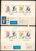 1966 Bélyegnap ajándék blokkok 2 db légi levélen Elefántcsontpartra