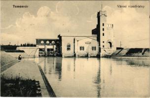 Temesvár, Timisoara; Városi vízerőtelep, vízerőmű. Polatsek-féle könyvkereskedés kiadása / hydroelectric power plant (EK)