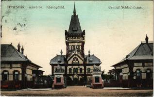 1916 Temesvár, Timisoara; Gyárváros, Közvágóhíd / Central Schlachthaus / slaughterhouse (fl)