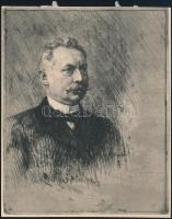 Schmutzer, Ferdinand (1870-1928): Richard Paulussen portréja, 1906. Rézkarc, papír, jelzés nélkül. 15,5x12,5 cm