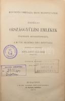 Erdélyi országgyűlési emlékek történeti bevezetésekkel. V. köt.: 1601-1607. Szerk.: Szilágyi Sándor. Magyar Történelmi Emlékek. Monumenta Hungariae Historica. III. osztály: Országgyűlési emlékek. Bp., 1879, MTA, 2+598+2 p. Korabeli átkötött félvászon-kötés, márványozott lapélekkel, kopott borítóval, a borítón címkével, régi intézményi bélyegzésekkel.