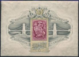 1949 Lánchíd III. blokk (140.000) (halvány gumihibák / light gum disturbances)
