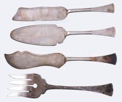 141 darabos ezüst (Ag) evőeszköz készlet, dobozában. Budapest, 1937-1966 közötti fémjel, 800 ezrelék...