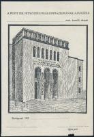 cca 1930 A Pesti Izraelita Hitközség Reálgimnáziumának ajándéka (judaika ex libris, a mai ELTE Radnóti Miklós Gyakorlóiskola), klisényomat, papír, jelzés nélkül, alján apró sérüléssel, 12x8 cm