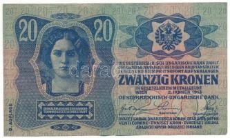 1913. 20K "1017 686642", II. kiadás, felülbélyegzés nélkül T:F szép papír
Adamo K18