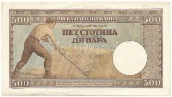 Szerbia / Német megszállás 1942. 500D "E.0137 367" T:F 
Serbia / German occupation 1942. ...