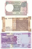 India 2016. 1R + 2021. 10R + Malawi 2020. 20K T:UNC-AU
India 2016. 1 Rupee + 2021. 10 Rupees + Mala...