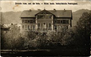 1932 Petrozsény, Petroseni, Petrosani; Scoala rom. cat. de fete. / római katolikus leányiskola / Roman Catholic girls' school. photo (fl)