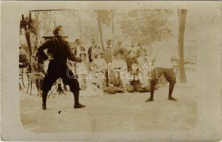 1911 Zombor, Sombor; vívás, vívók / fencing. photo (Rb)