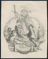 Franz von Bayros (1866-1924): Ex libris Rakovszky Iván. Heliogravür, papír, jelzett a nyomaton. Körbevágva. 13x10,5 cm