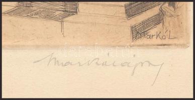 Markó Lajos (1882-?): Ex libris Bakonyi Kató. Rézkarc, papír, jelzett, számozott (6/12), 9,5x14 cm