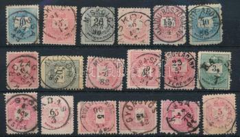 18 db Krajcáros bélyeg szép / olvasható bélyegzésekkel