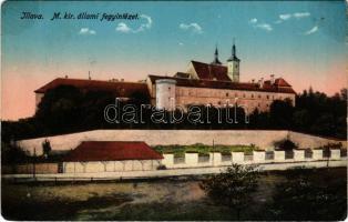 1916 Illava, Illau, Ilava; M. kir. állami fegyintézet, fegyház, börtön. Littmann Simon kiadása / prison (EM)