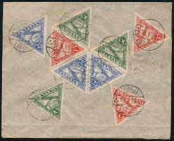 1928 Ajánlott légi levél dekoratív bérmentesítéssel Magyarországra / Registered airmail cover to Hun...