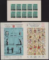 ca 1958 3 db eszperantó levélzáró kisív