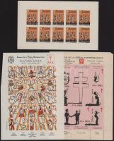 ca 1958 3 db eszperantó levélzáró kisív