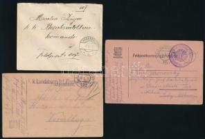 15 db 1. világháborús tábori posta küldemény