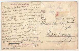 Igazfalva, Dumbrava; Községháza, Stefan Löv és Emerich Marti üzlete. Petrovics fényképész kiadása / ...