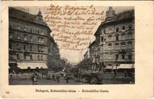 1903 Budapest VII. Rottenbiller utca, Központi szálloda és kávéház, Havasy Ferenc üzlete, megpakolt szekér (r)