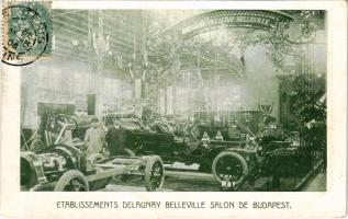 1905 Budapest, Etablissements Delaunay-Belleville Salon de Budapest / Delaunay-Belleville, francia luxusautó-gyártó kocsijai kiállítva a Budapesti vásáron / Delaunay-Belleville, French luxury automobile manufacturer's cars on display at the Budapest Fair (EK)
