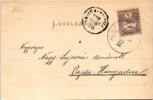 1902 Nagyapold, Grosspold, Apoldu Mare, Apoldu de Sus; Ördög vasúti híd a Cigány-árok felett, gőzmoz...