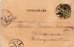 1903 Budapest III. Rómaifürdő, Római fürdő vendéglő, étterem kertje (EM)