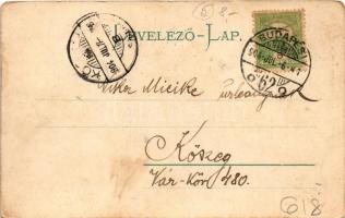 1904 Nagymaros, látkép, Zoller József üzlete, csemege osztály az udvarban. Zoller József saját kiadá...