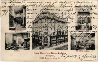1911 Budapest V. Kunz József és társa áruháza, Deák Ferenc és Bécsi utca sarok, üzlet belső. Deák Ferenc utca 10. (fl)
