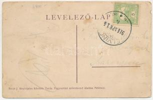 1914 Felvinc, Vintu de Sus, Unirea; Állami elemi iskola, gyógyszertár. Botár J. fényképész felvétele...