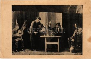 Budapest VIII. Úri Muri söröző, belső, előadás. Koszorú utca 24. (Magdolna utca sarok) (fa)