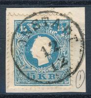 1858 15kr II tipus szögfejbenyomattal "(KRO)NSTADT" (ANK EUR 100.-)