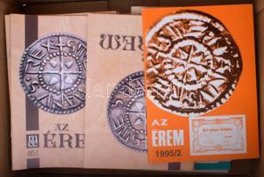 1980-2019. "AZ ÉREM" c. folyóirat 77db különböző lapszáma, a teljes sorból hiányoznak az 9...
