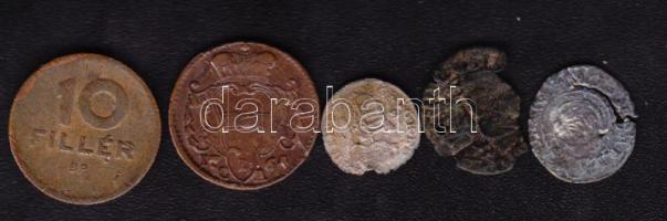 1950.köztárs. utolsó Br 10f T:3+ k. + 3db denár töredék T:4/5 rep.