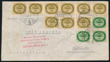 1946 (17. díjszabás) Svájcba küldött levél 480.000.000P bérmentesítéssel
