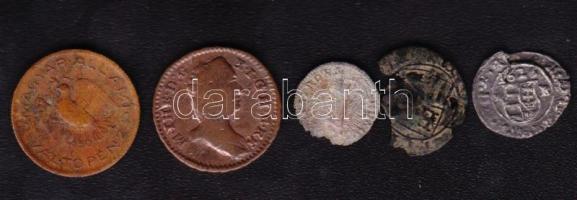 1950.köztárs. utolsó Br 10f T:3+ k. + 3db denár töredék T:4/5 rep