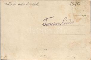 1916 Tábori mészárosok csoportja / WWI Austro-Hungarian K.u.K. military, group of field butchers and...