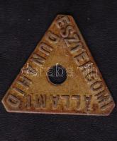 Esztergomi hídbárca (Mária Valéria Híd) háromszögletű T:1