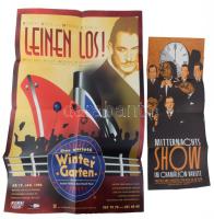 cca 1996-2000 2 db német, berlini varieté plakát. 84x59 és 66x28,5 cm. Hajtva.