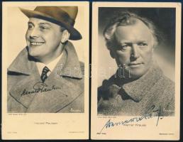 Harald Paulsen (1895-1954) és Werner Krauss (1884-1959) színészek aláírásai egy őket ábrázoló fotólapokon