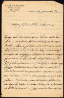 1916 Szatmár, Steuer Ábrahám rabbi, saját kezű levele fiának fejléces papírján / Satu Mare Ábrahám Steuer rabbi's letter